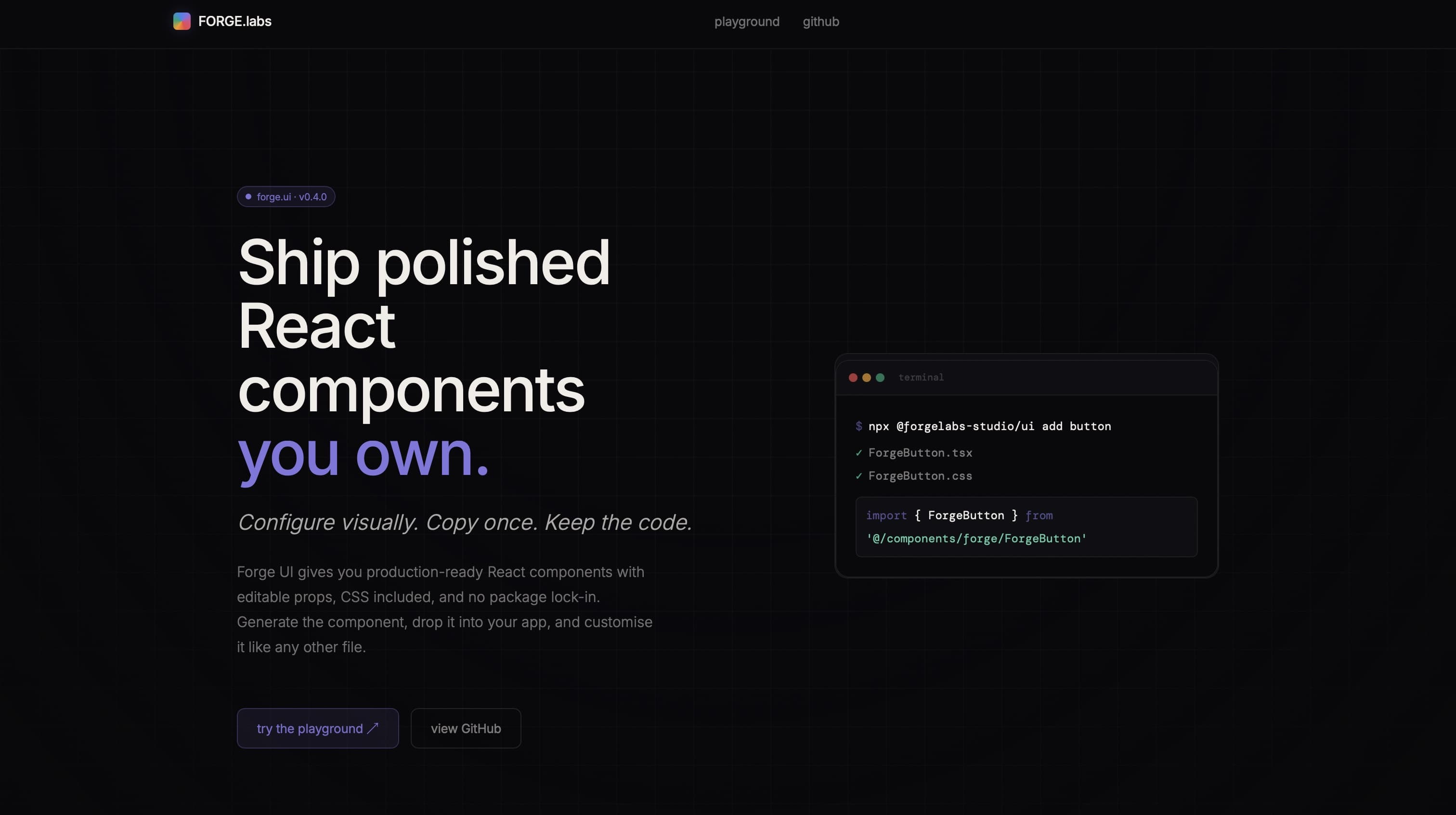 FORGE.labs screenshot