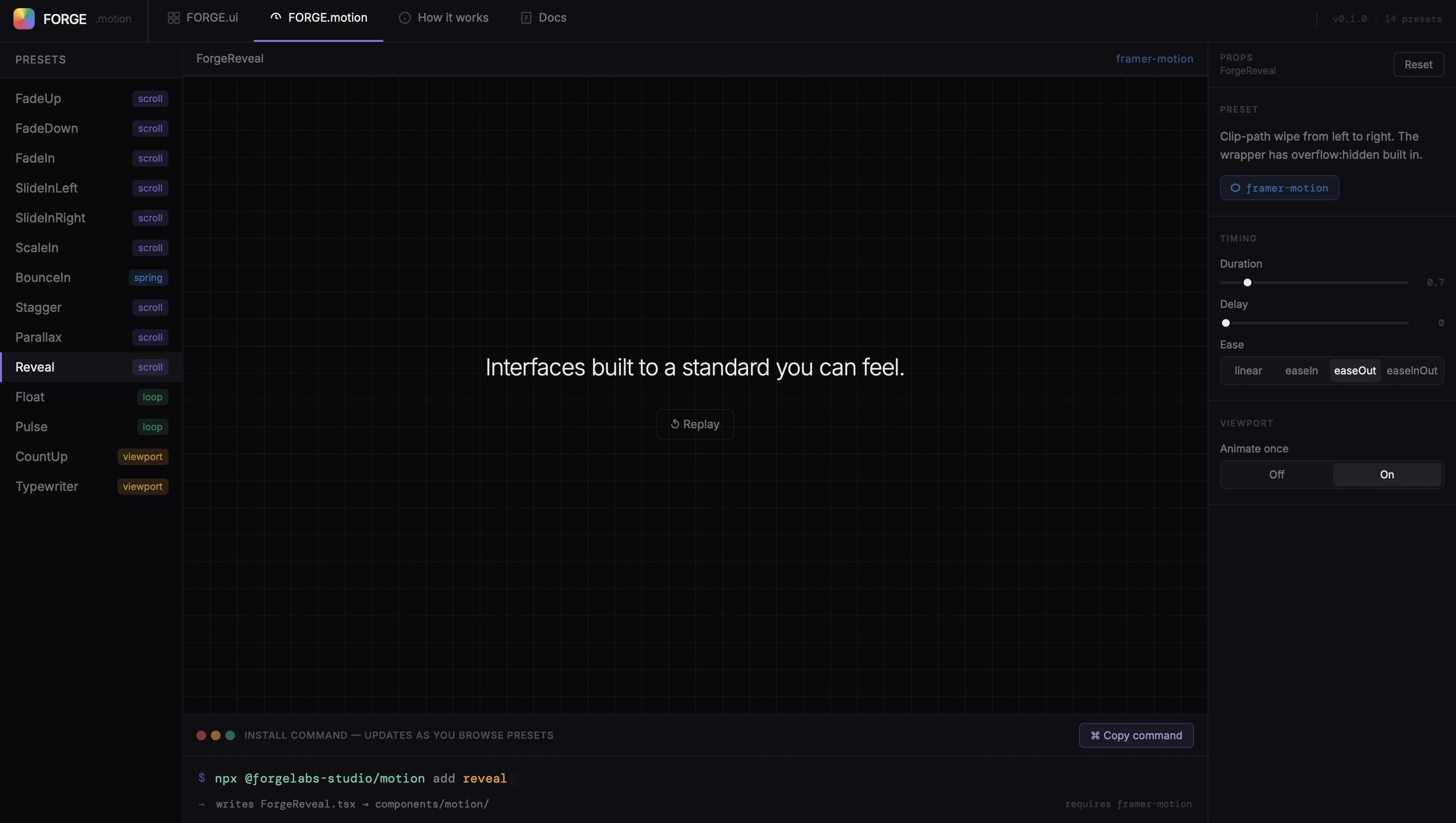FORGE.motion preview