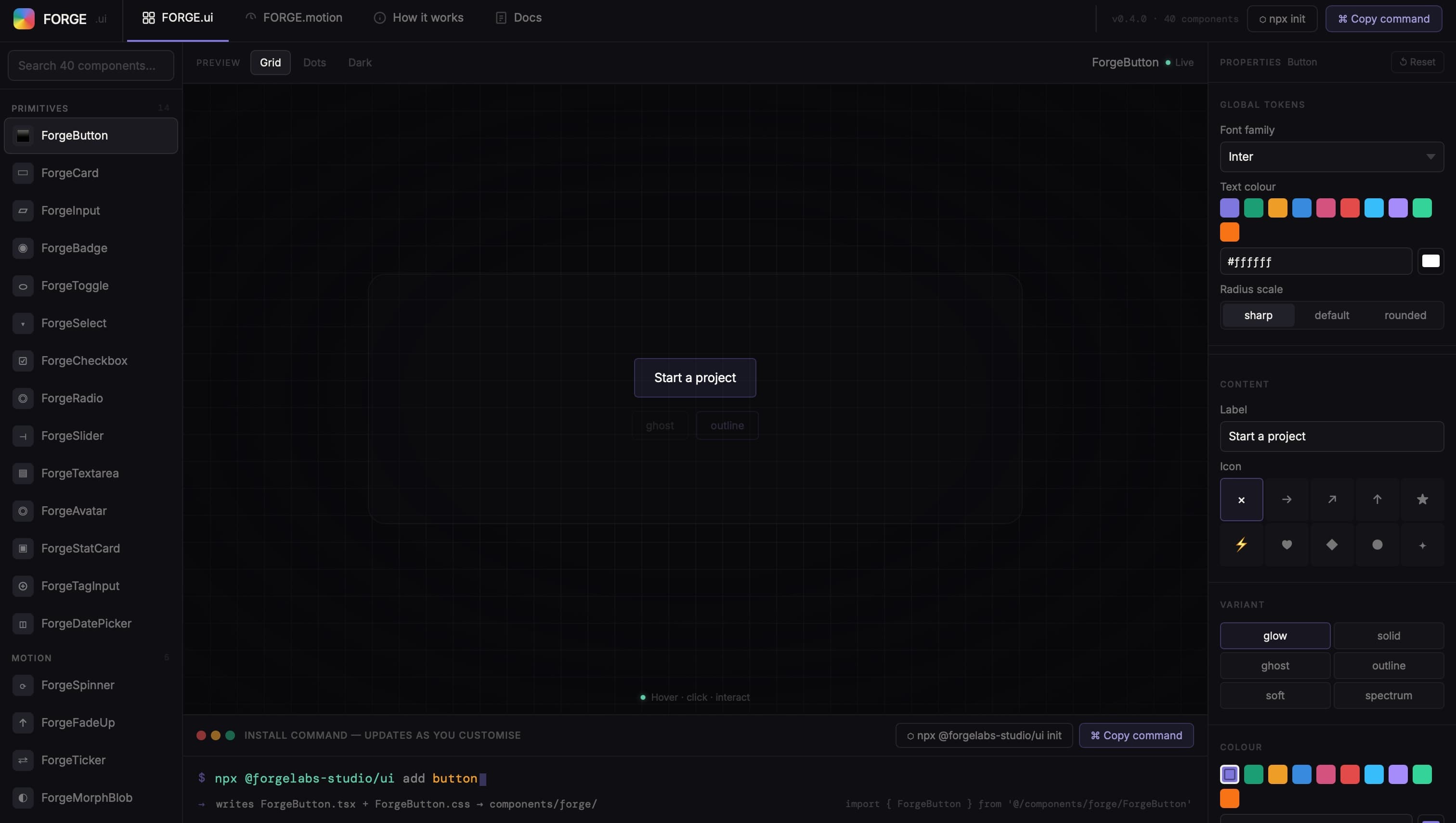 FORGE.ui preview
